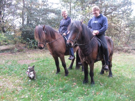 Tindur voor het eerst mee op pad,op visite bij Bert en Yvonne.